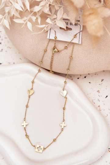 šperky na krk  Stal Nierdzewna zlaté barvy