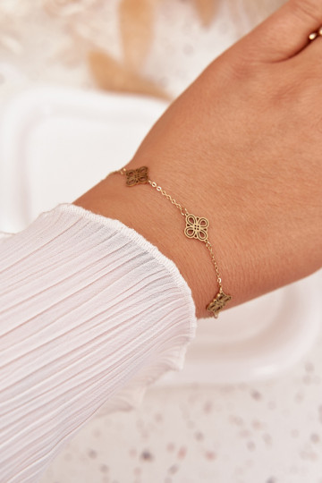 Náramek z nerezové oceli  zlaté barvy