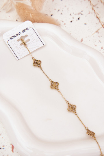 Náramek z nerezové oceli  zlaté barvy 2