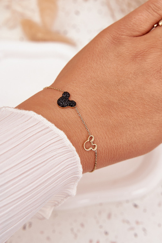 Náramek z nerezové oceli  Miki zlaté barvy