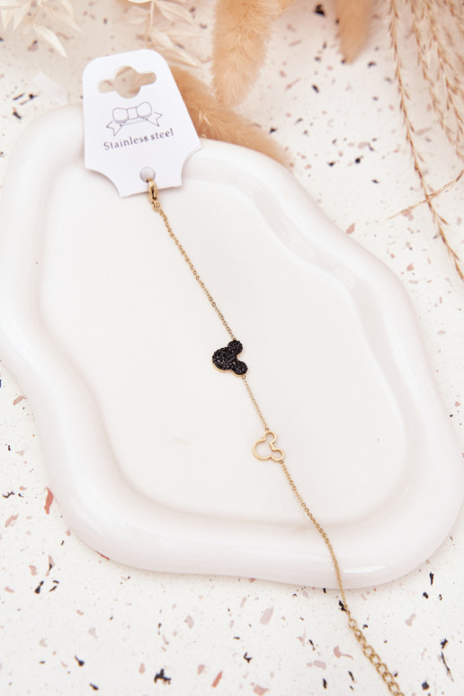 Náramek z nerezové oceli  Miki zlaté barvy