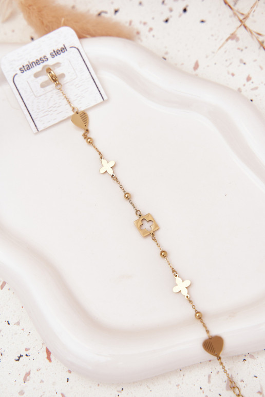 Náramek z nerezové oceli  zlaté barvy