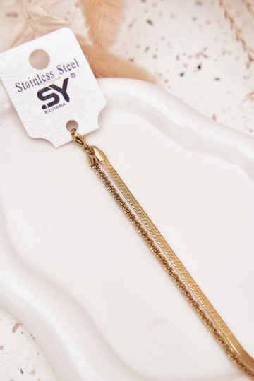 Náramek  z nerezové oceli zlaté barvy 2