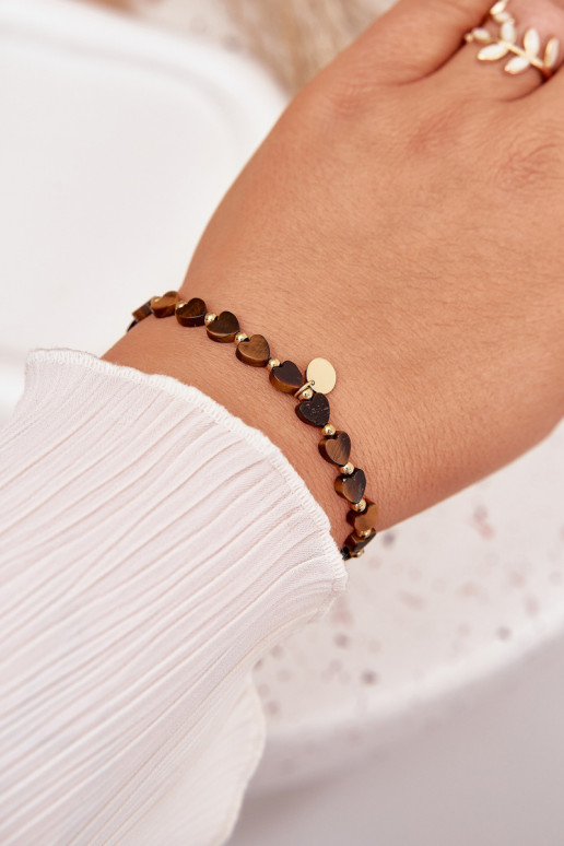 Náramek  z nerezové oceli hnědá