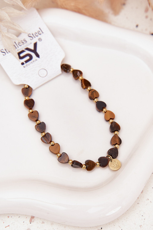 Náramek  z nerezové oceli hnědá