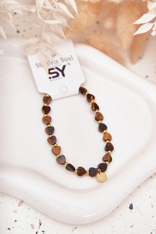 Náramek  z nerezové oceli hnědá