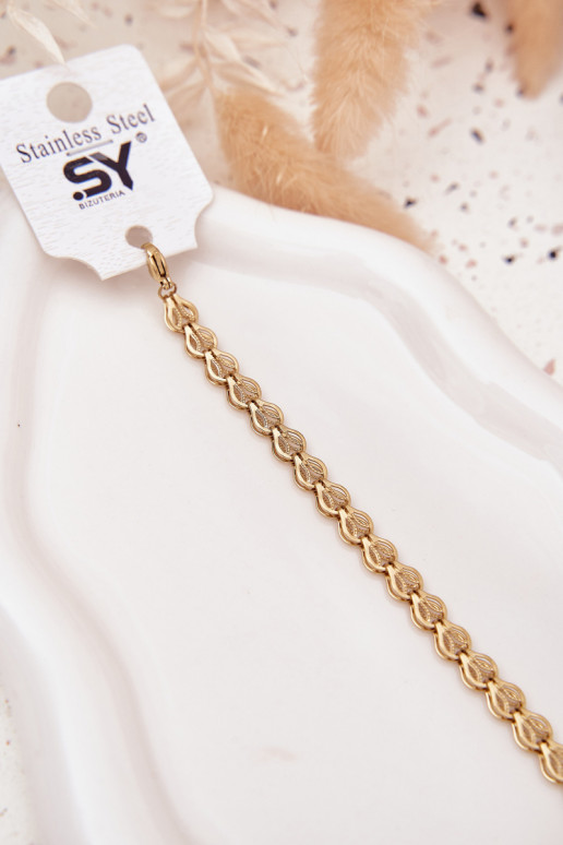 Náramek z nerezové oceli zlaté barvy