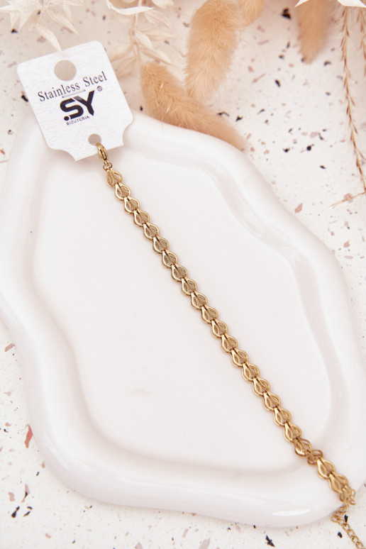 Náramek z nerezové oceli zlaté barvy