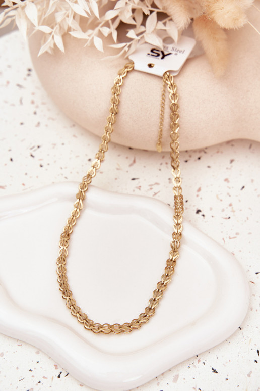 šperky na krk z nerezové oceli zlaté barvy