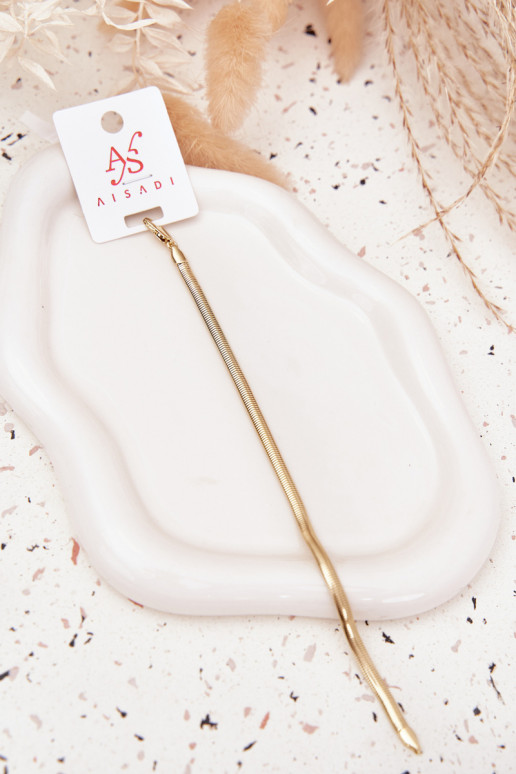 Náramek  z nerezové oceli zlaté barvy