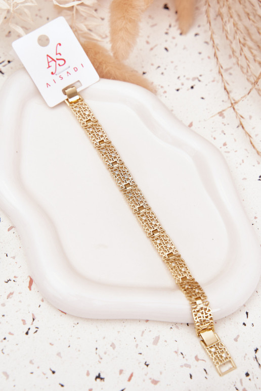 Náramek  z nerezové oceli zlaté barvy