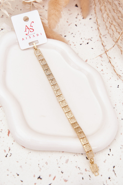 Náramek  z nerezové oceli zlaté barvy