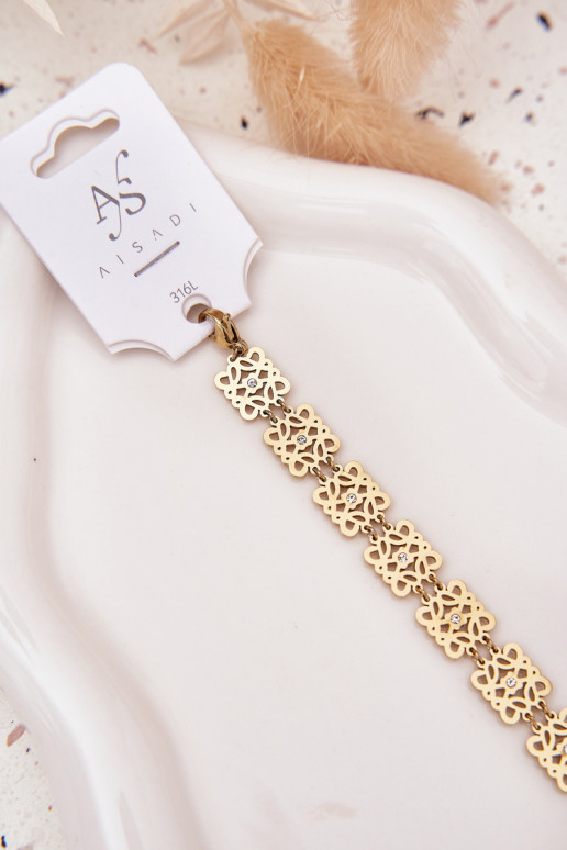  Náramek  s třpytivými očky Stal Chirurgiczna zlaté barvy