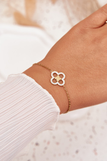 Náramek  z nerezové oceli zlaté barvy