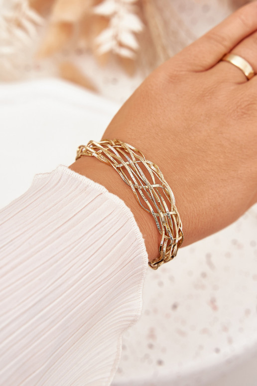 Náramek  z nerezové oceli zlaté barvy