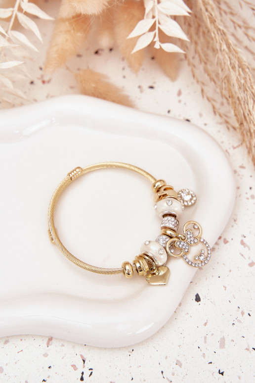 Náramek z Zawieszkami Charms zlaté barvy