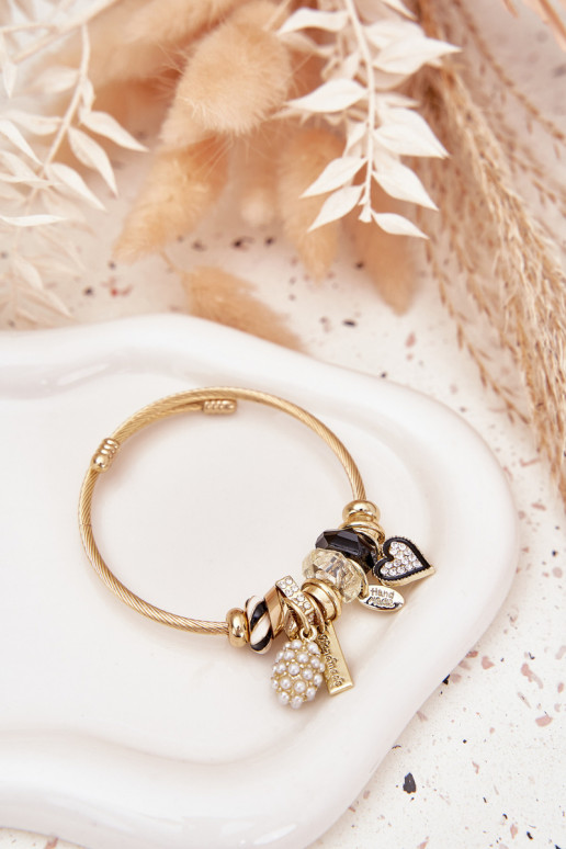 Náramek z Zawieszkami Charms zlaté barvy