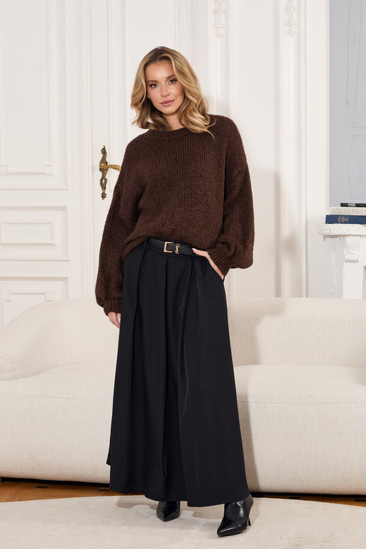 Sweter-MI-SW-1909.21-ciemny brązowy