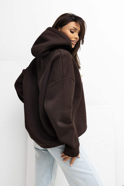 Tmavě hnědá mikina