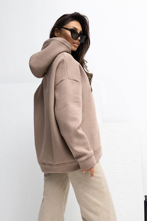 Tmavě písečná mikina