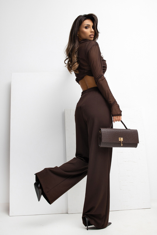 Tmavě hnědé sportovní kalhoty