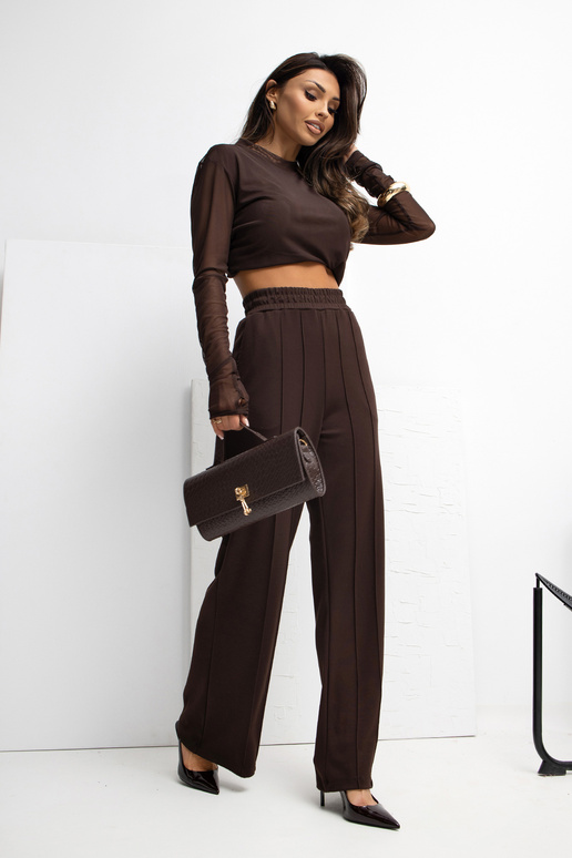 Tmavě hnědé sportovní kalhoty