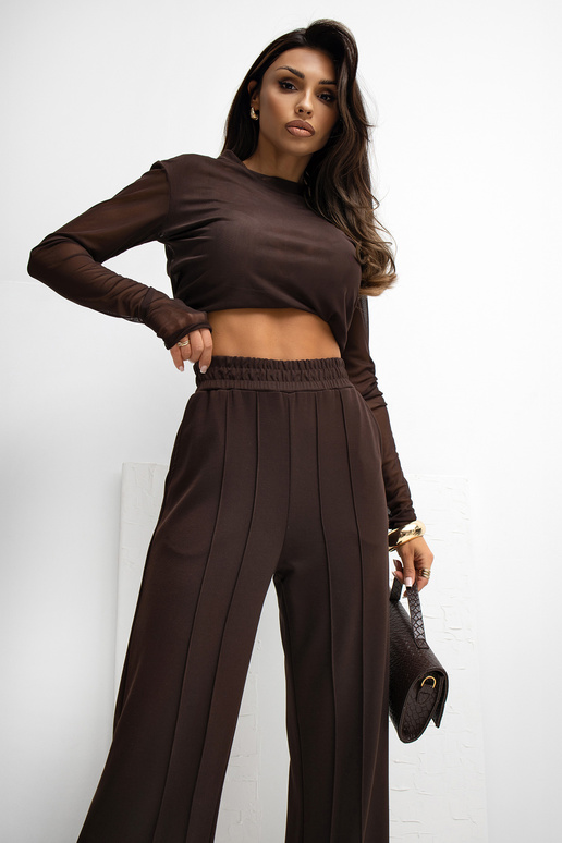 Tmavě hnědé sportovní kalhoty