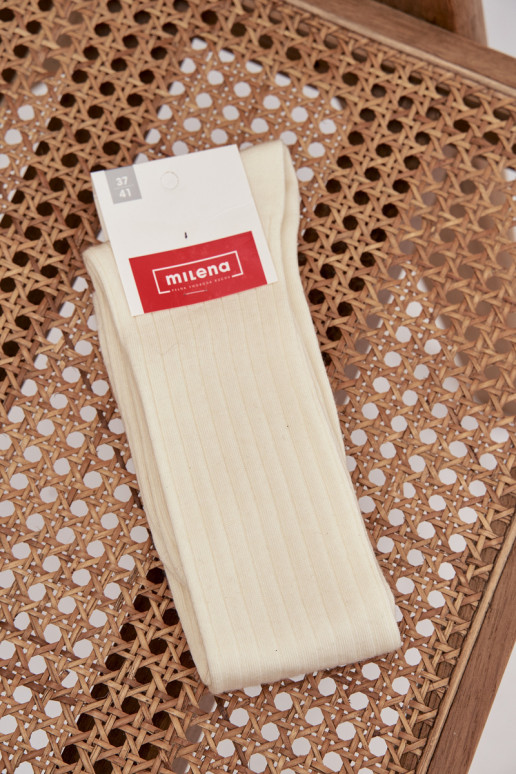 Podkolanówki Z Wełny MERINO slonová kost