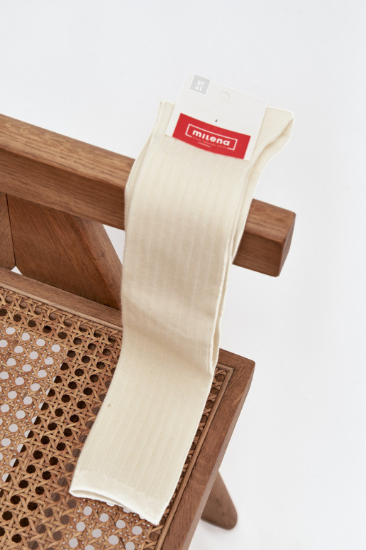 Podkolanówki Z Wełny MERINO slonová kost