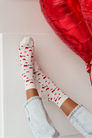 Ponožky  Love slonová kost