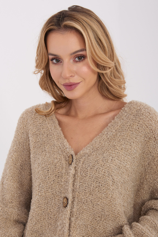 Světlý baseballový svetr