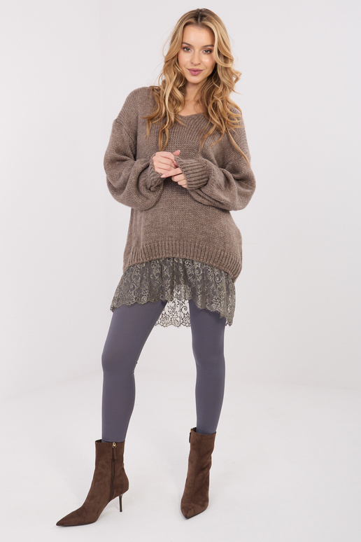 Svetr tmavě pískový