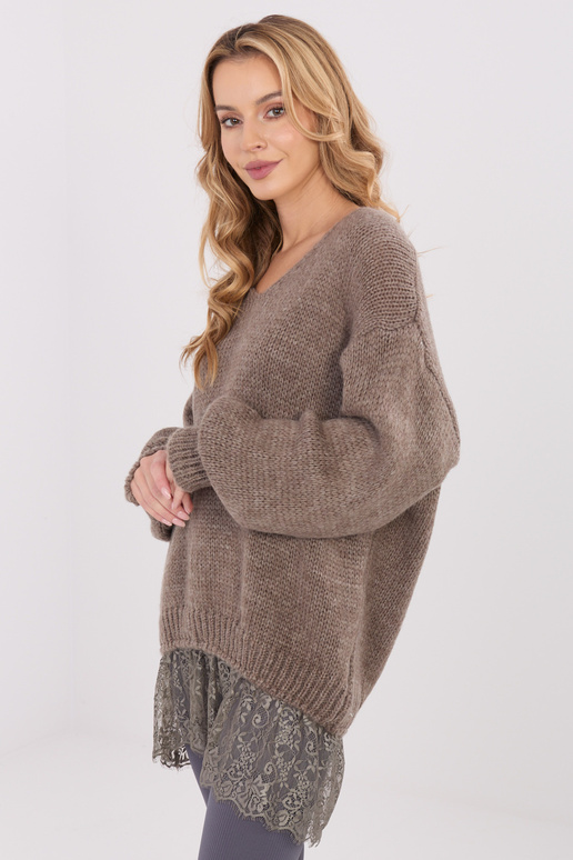 Svetr tmavě pískový