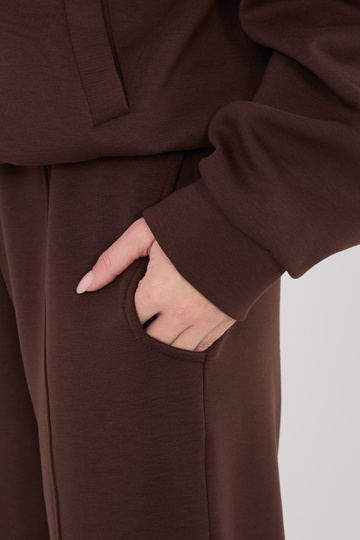 Kalhoty tmavě hnědé 2