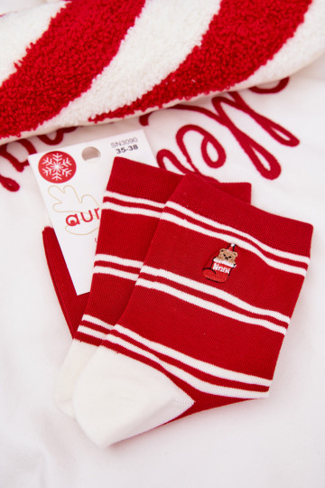 Ponožky  Vánoce  I Medvídci červené 2