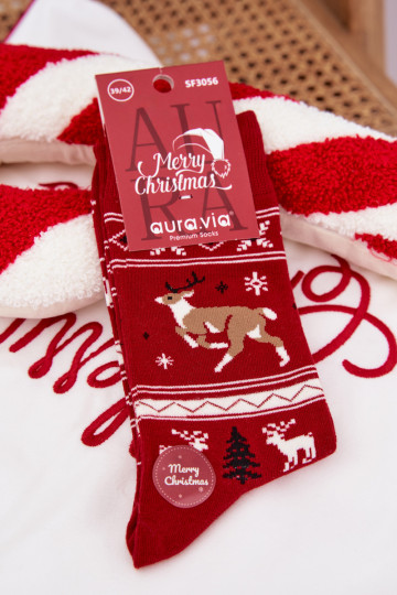 Skarpety  Vánoce Biegnący  červené