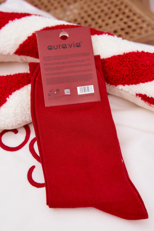 Skarpety  Vánoce se Santa Clausem Merry Christmas červené