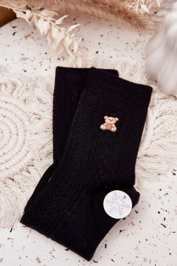 teplý Ponožky   Medvídci Černé
