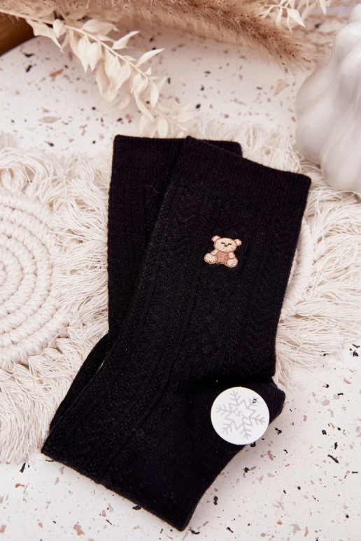 teplý Ponožky   Medvídci Černé
