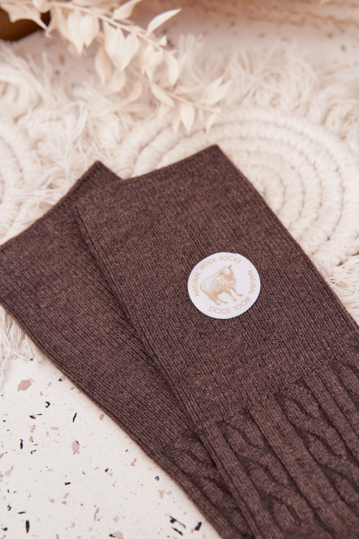 Długie Wełniane Ponožky  šedá