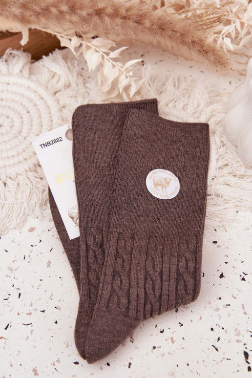 Długie Wełniane Ponožky  šedá