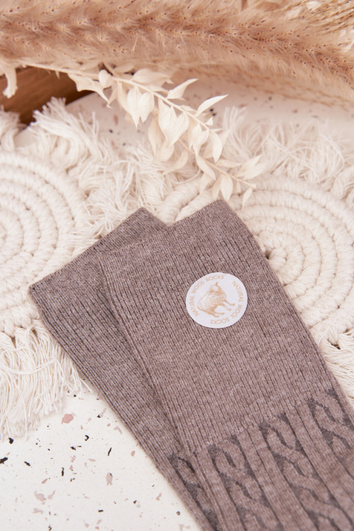 Długie Wełniane Ponožky  šedá