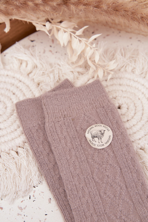 Ponožky  Wełniane šedá