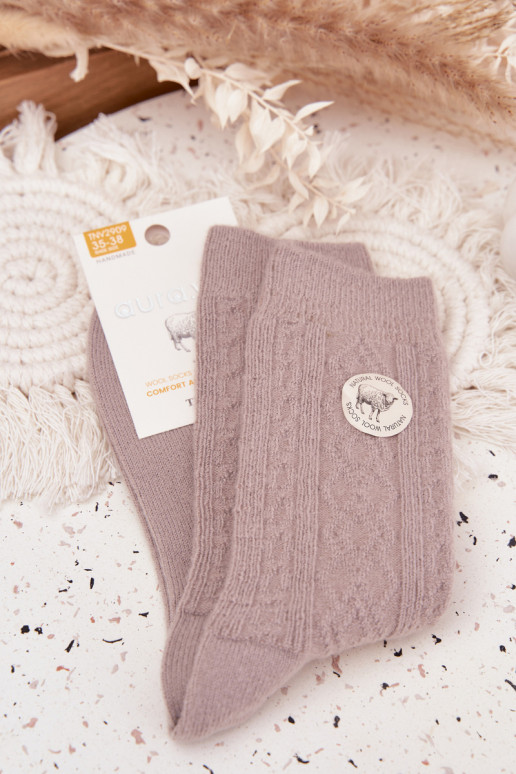 Ponožky  Wełniane šedá