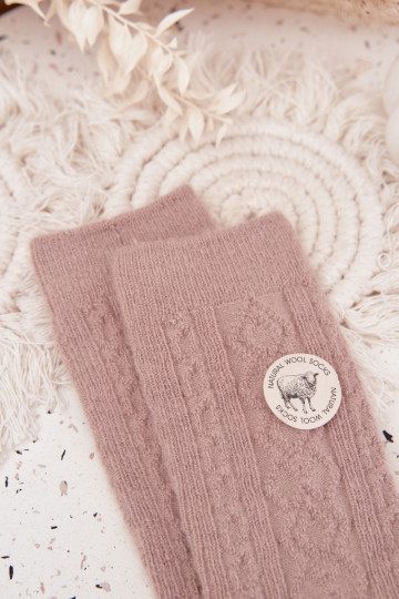 Ponožky  Wełniane béžové