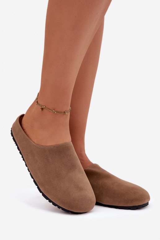 Pantofle  Z z eko semišeu khaki Kalvess