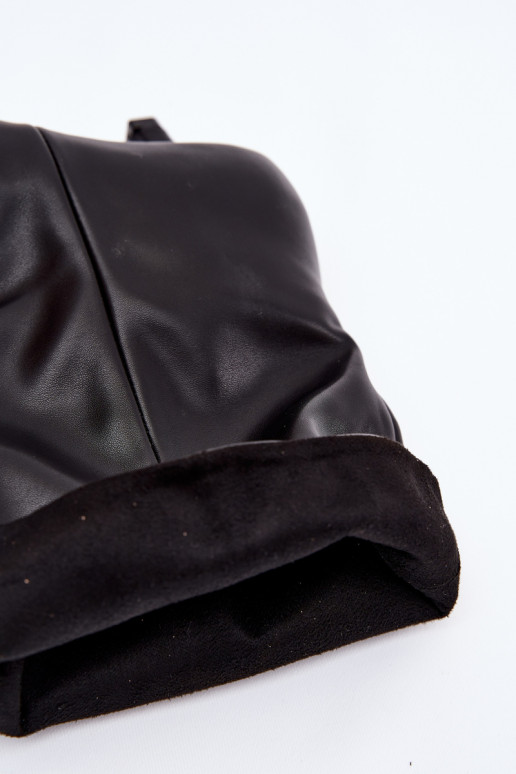 Slip-on vzor Dámské podpatky na nízkém podpatku Z Luźną Cholewką Černé Jessalia