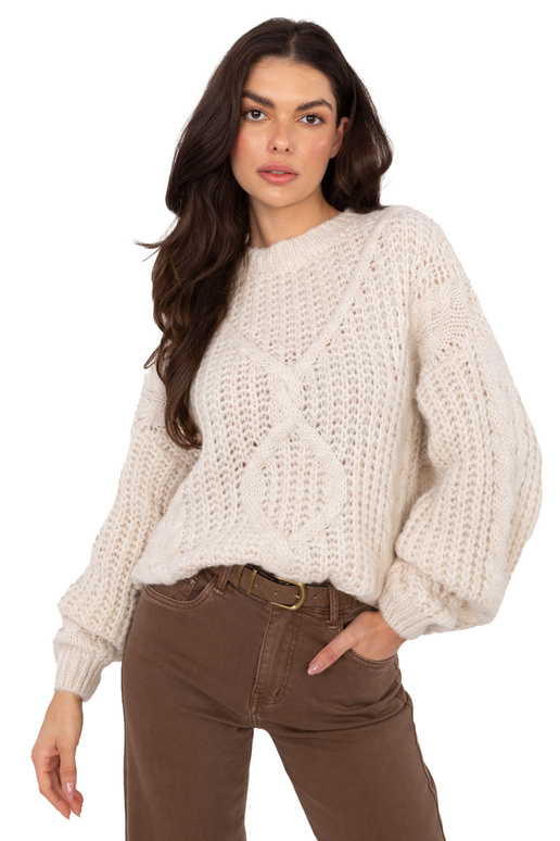 Světlý pískový svetr