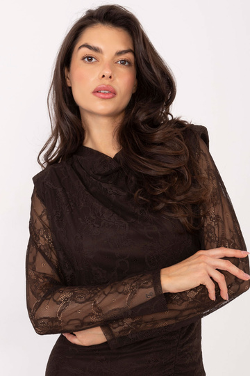 Šaty tmavě hnědé 2