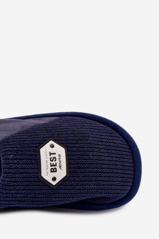 Pantofle  Z Naszywką tmavě modrá Presine